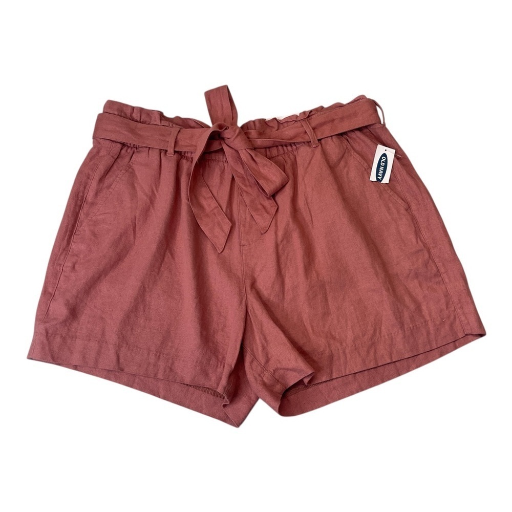 Old Navy High-Waist Paperbag Tie Shorts - Dusty Rose